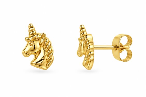 Boucles d'oreilles Lo Scrigno Gioielli Enfant in Or jaune UNICORNI FRED - UNICORNI FRED